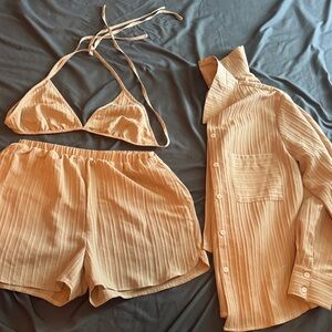 Women's Tan Lounging Set